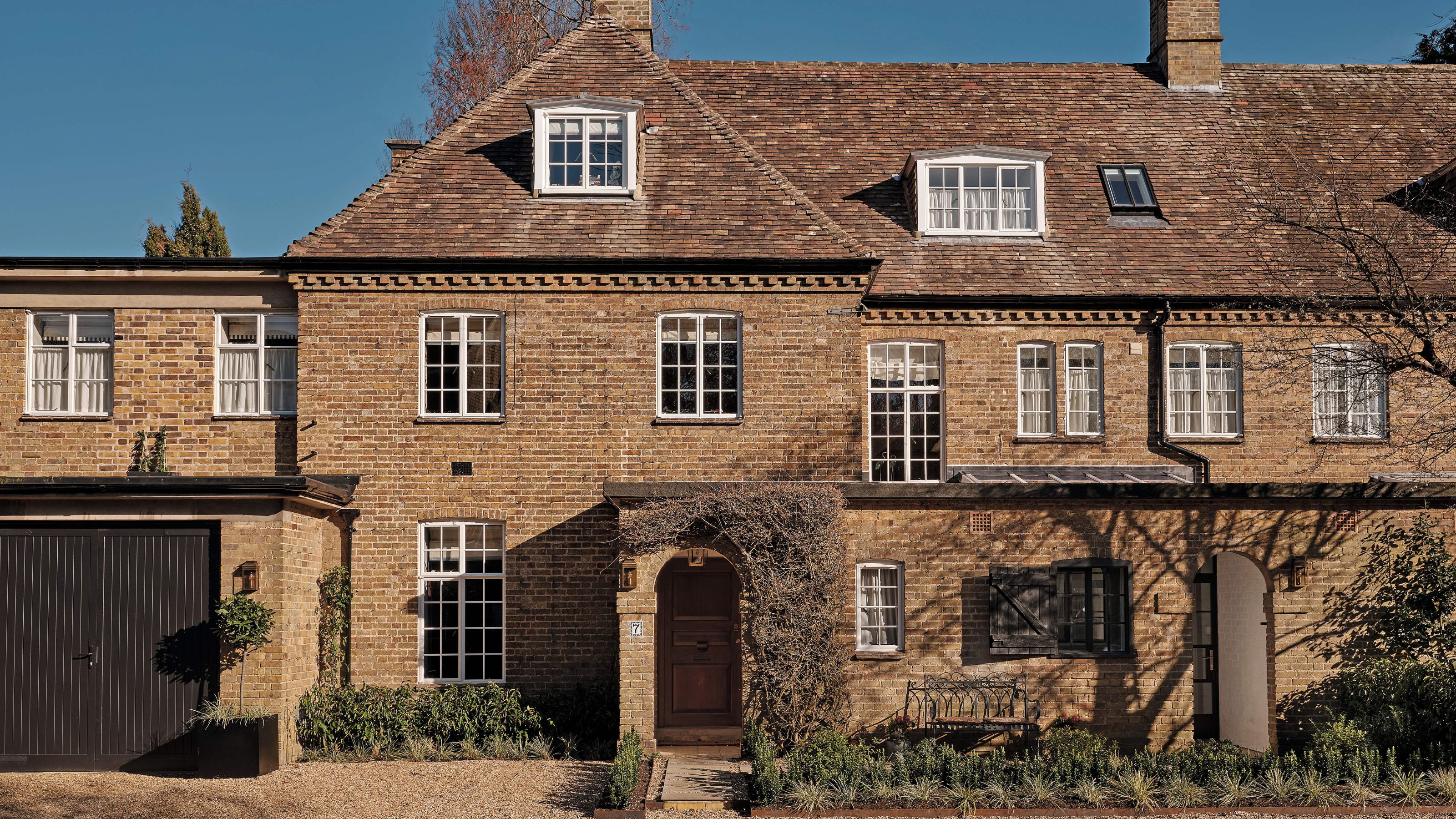 Traditional British brick house with quality roofing
